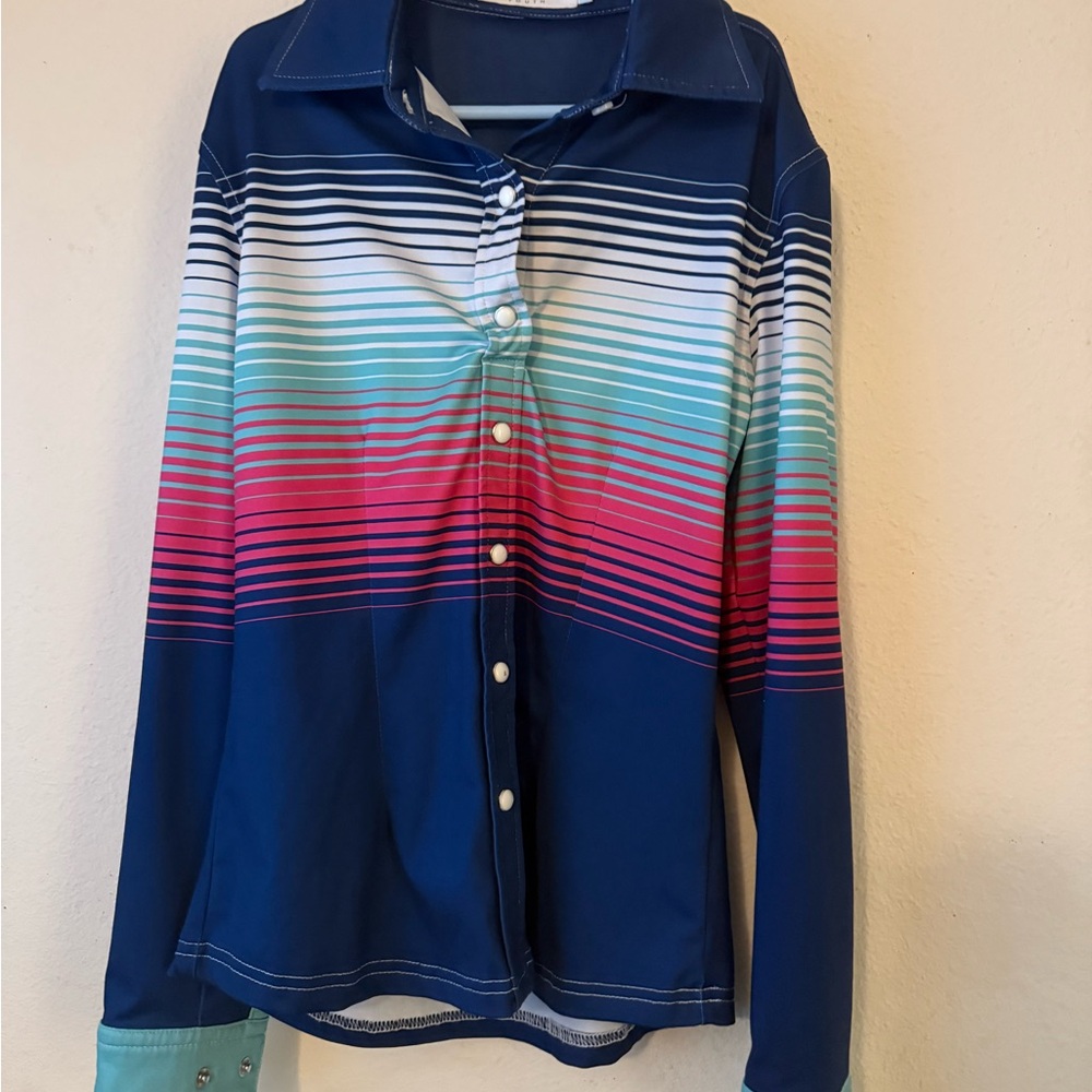 Colorful Striped Kids Button Down Shirt